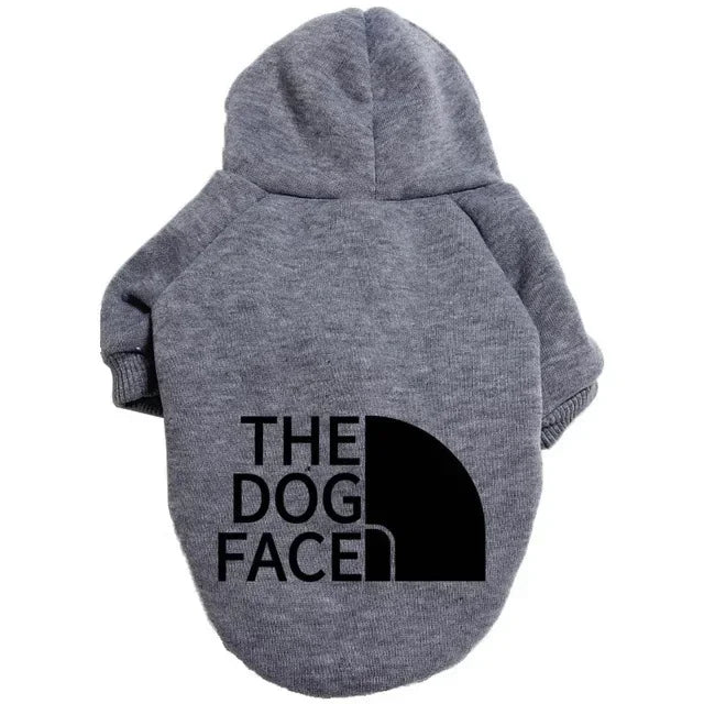 Dog Face Print Hoodie - Winter Jacket for Large Dogs - VYBE