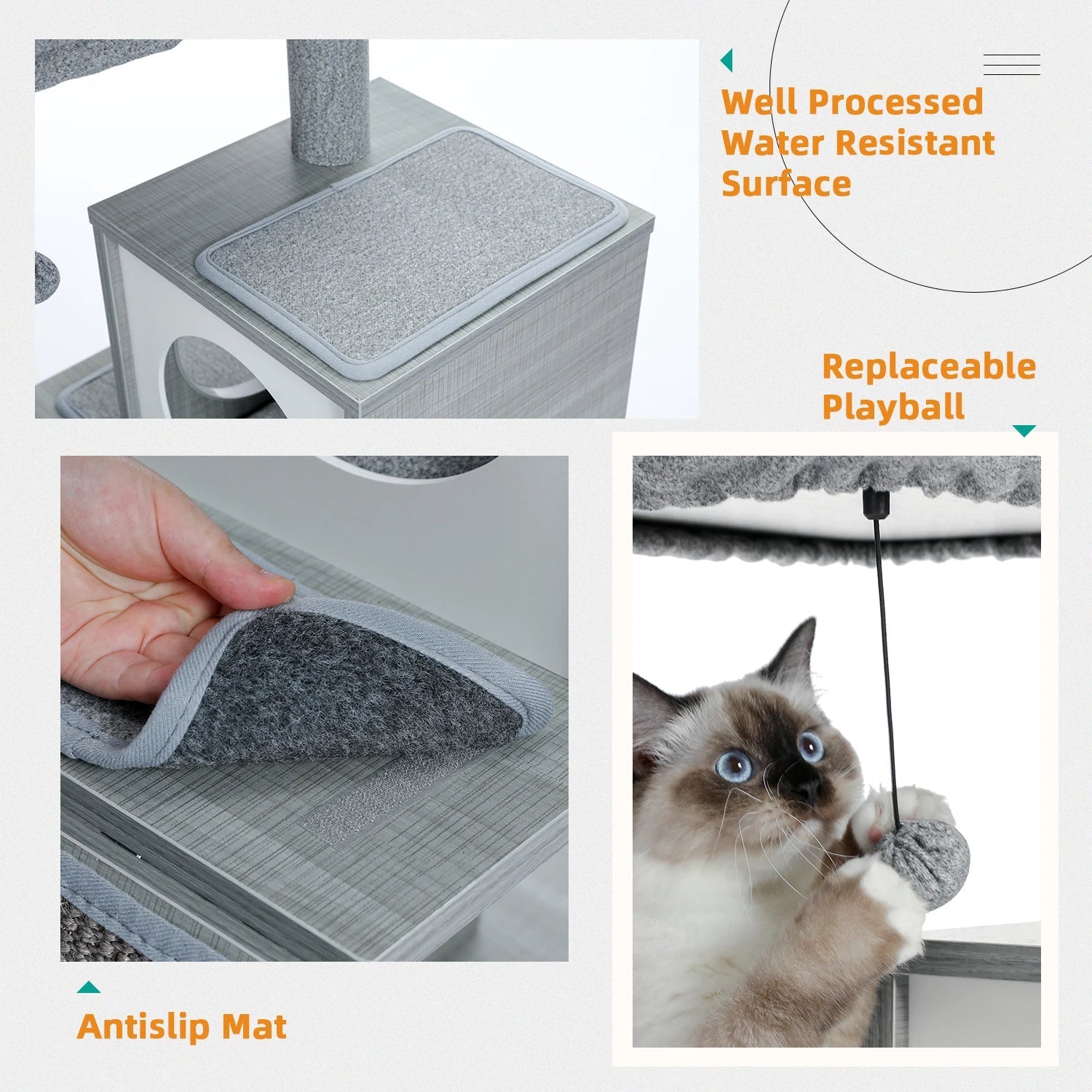 Natural Wooden Cat Tower - VYBE