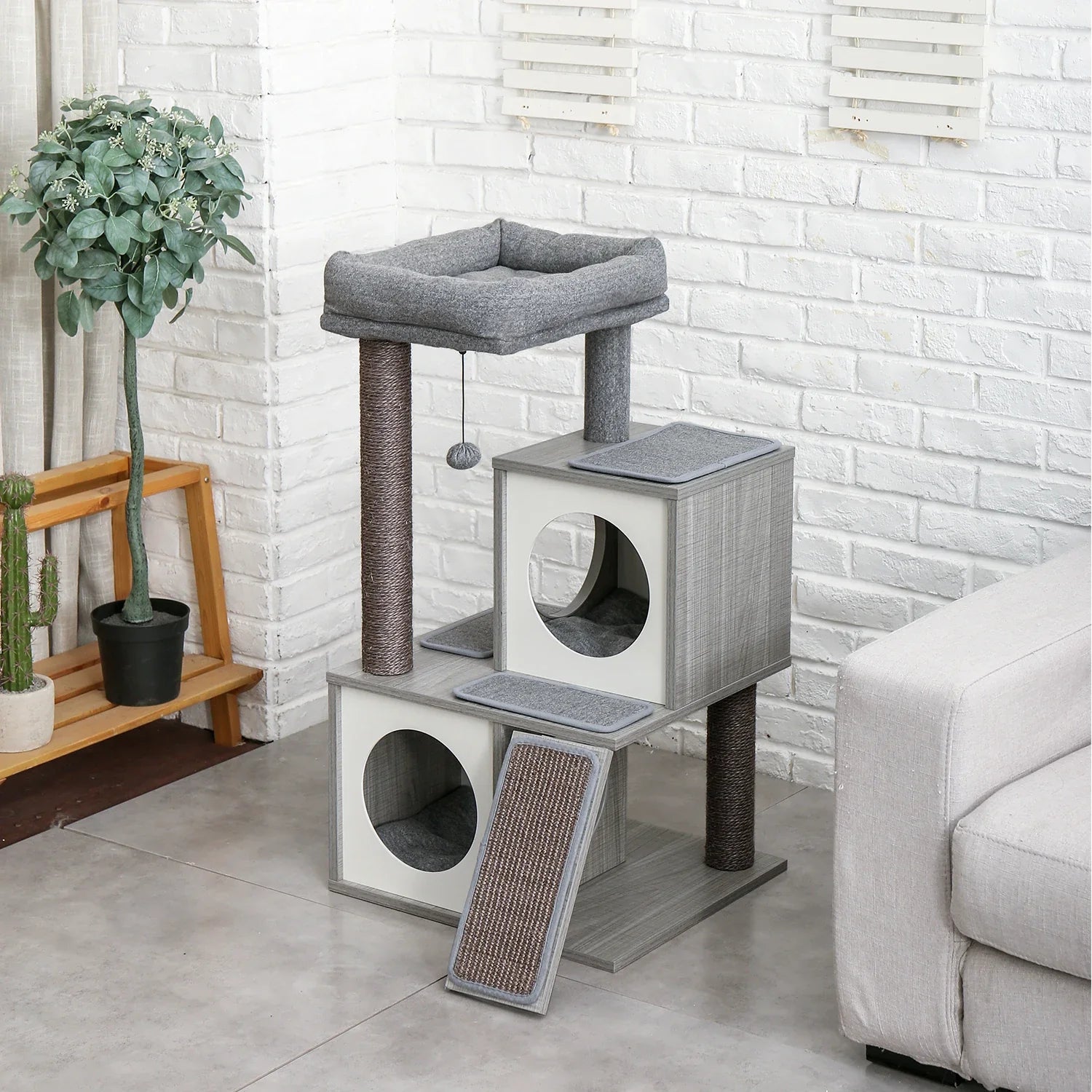 Natural Wooden Cat Tower - VYBE