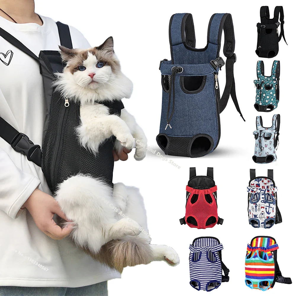 Adjustable Pet Backpack Carrier for Cats & Small Dogs - VYBE