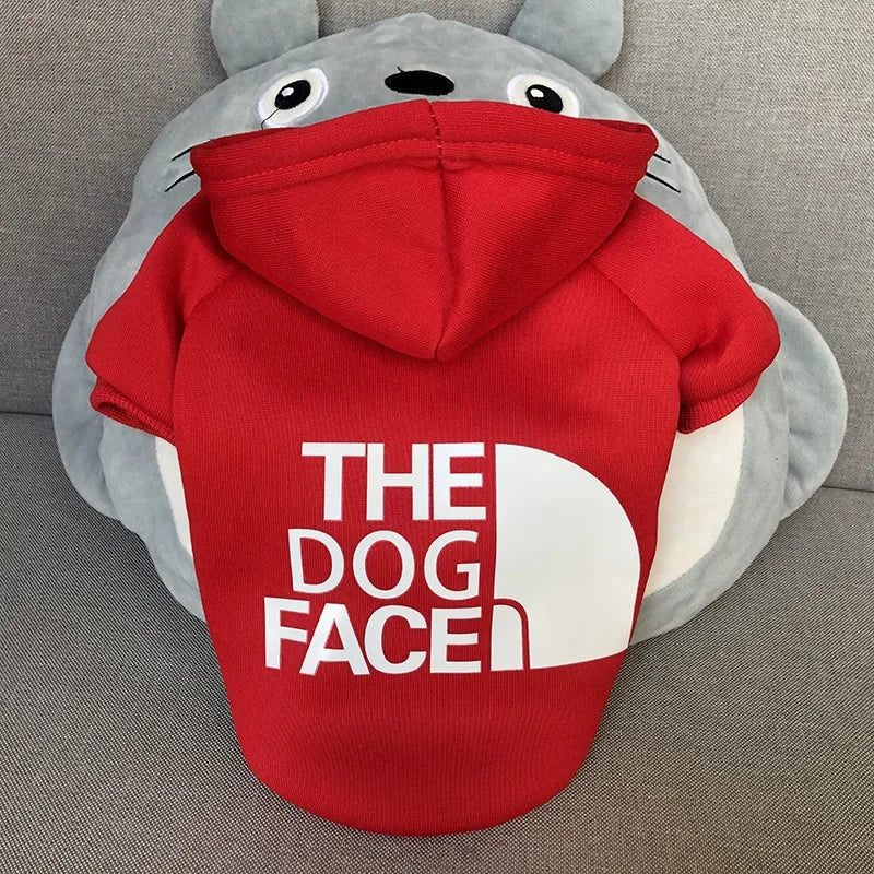 Dog Face Print Hoodie - Winter Jacket for Large Dogs - VYBE