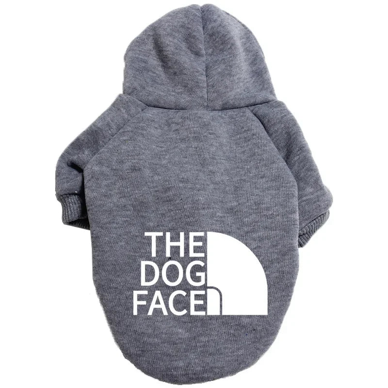 Dog Face Print Hoodie - Winter Jacket for Large Dogs - VYBE