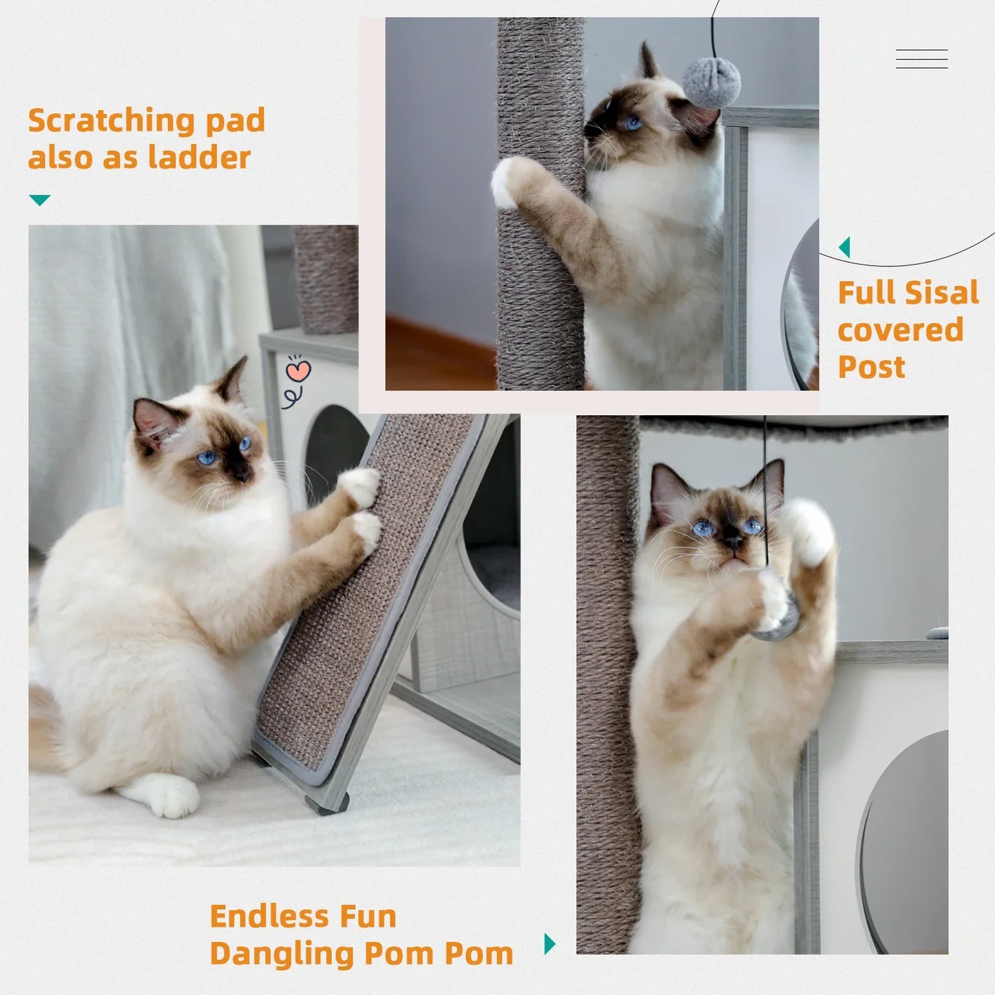 Natural Wooden Cat Tower - VYBE