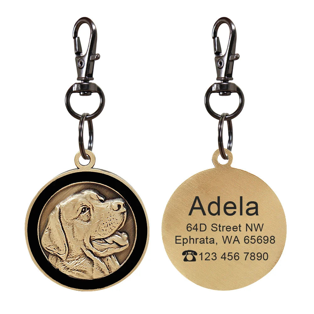 Personalized Dog ID Tag - Bring Your Lost Pet Home Safely - VYBE