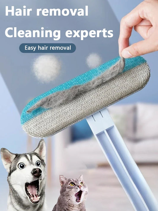 Multifunctional Pet Hair Remover Brush Long Handle Window Cleaning Brush Pet Fur Cleaning Tool Manual Cat Dog Hair Remover Brush - VYBE