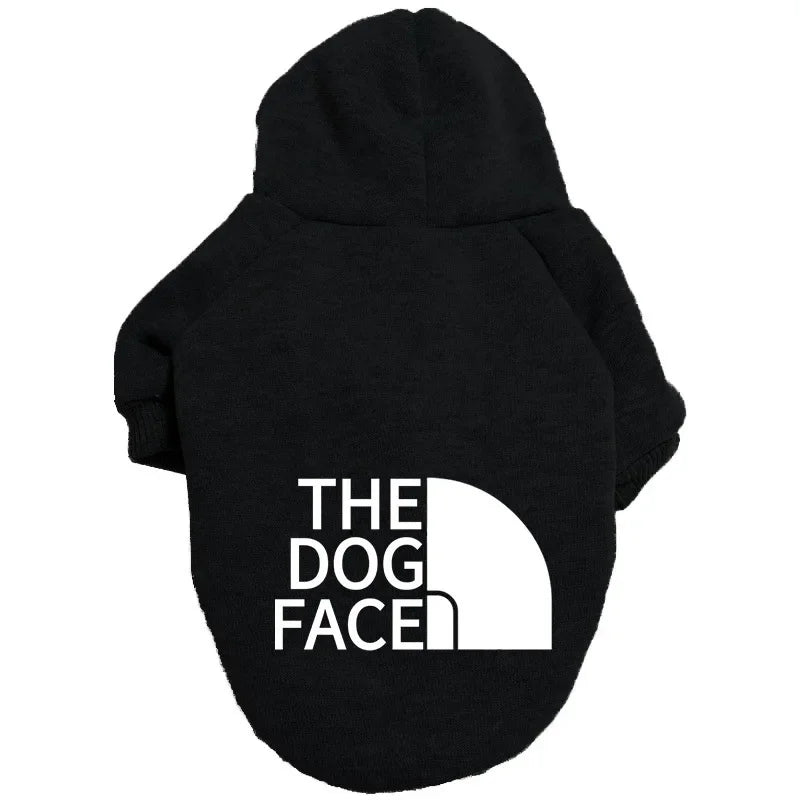 Dog Face Print Hoodie - Winter Jacket for Large Dogs - VYBE