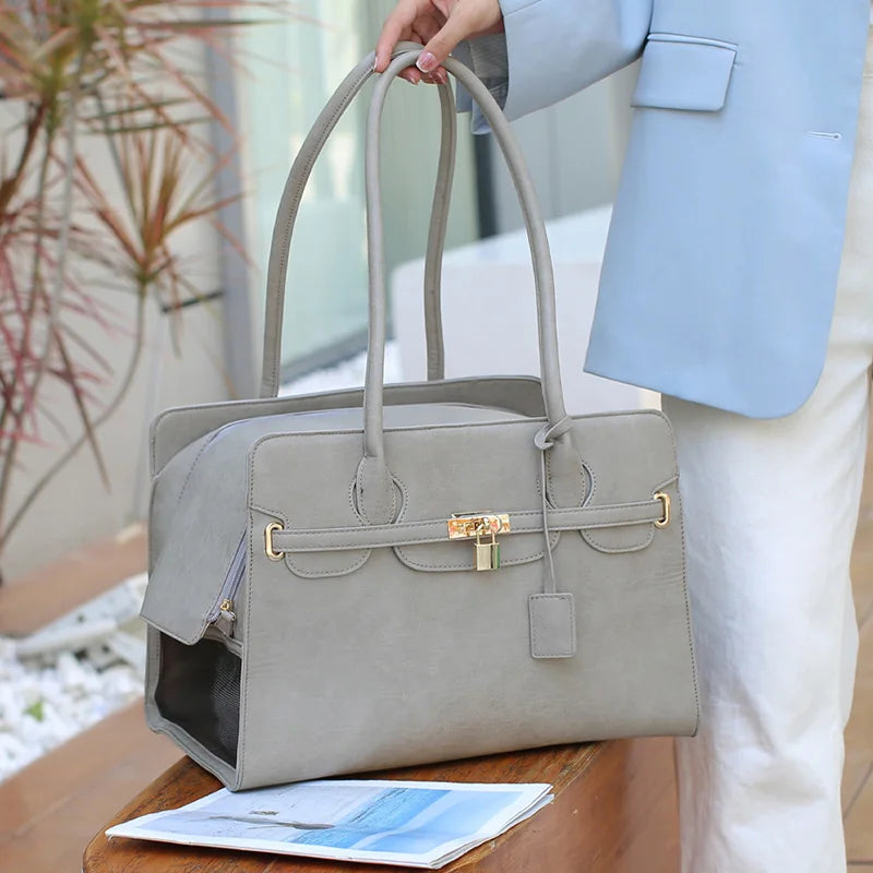 Premium Leather Pet Carrier - VYBE