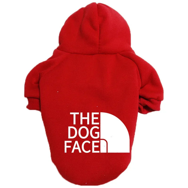 Dog Face Print Hoodie - Winter Jacket for Large Dogs - VYBE