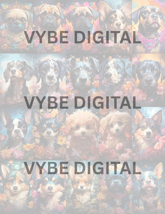 235 Kawaii Dogs Junk Journal Pages