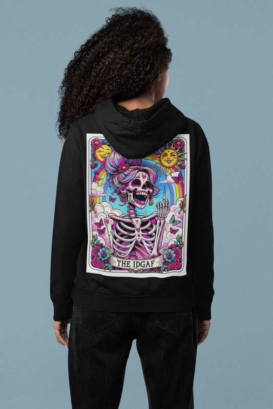 Tarot IDGAF Zip Up Hoodie for Bold Style and Comfort