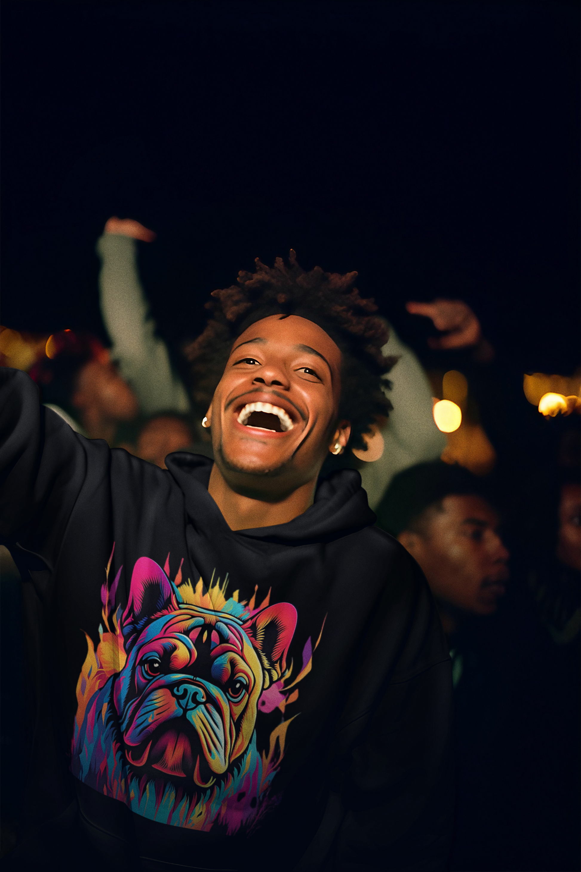 Neon Bulldog Hoodie - VYBE Shop