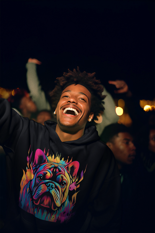 Neon Bulldog Hoodie - VYBE Shop