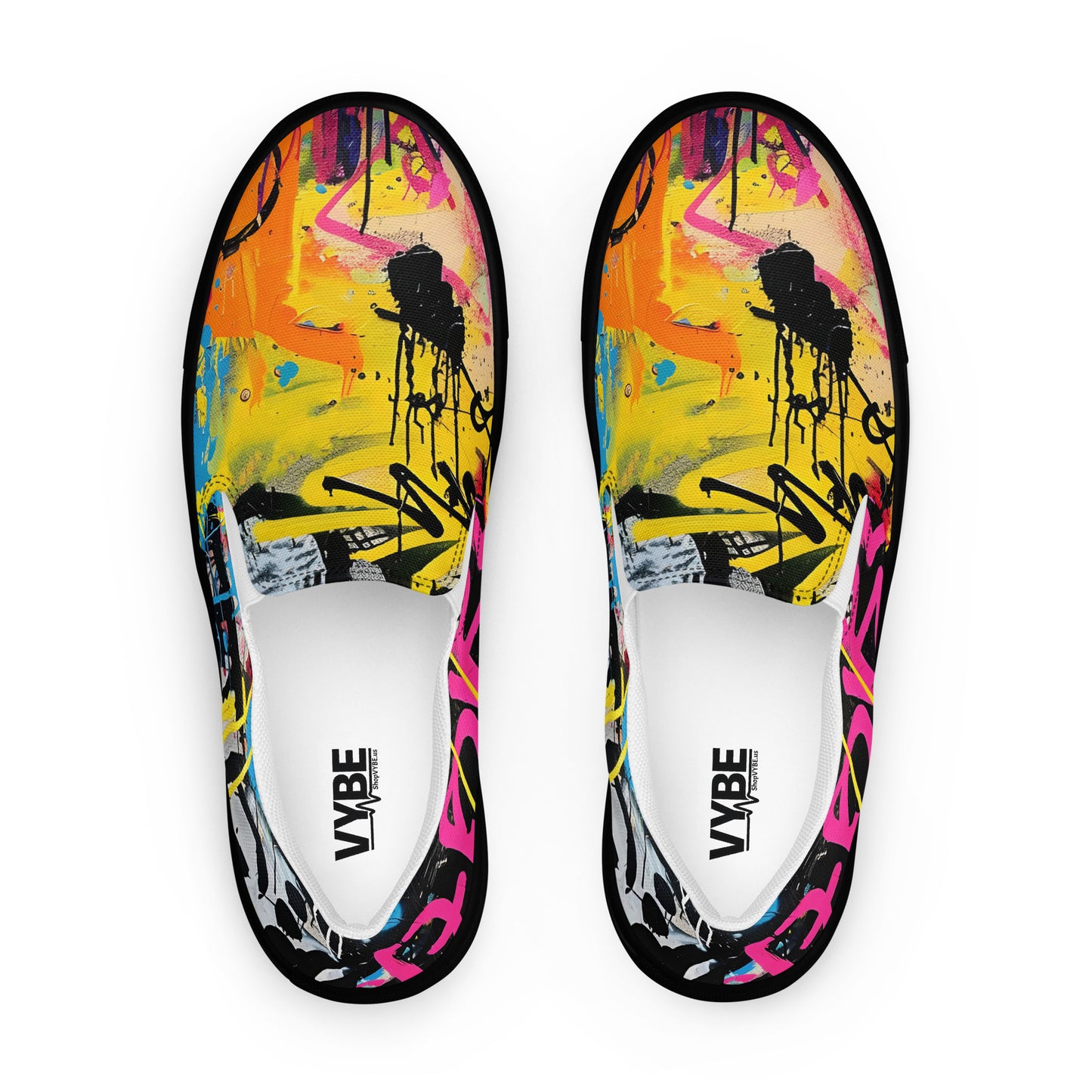 Men’s Graffiti slip-on canvas shoes - VYBE