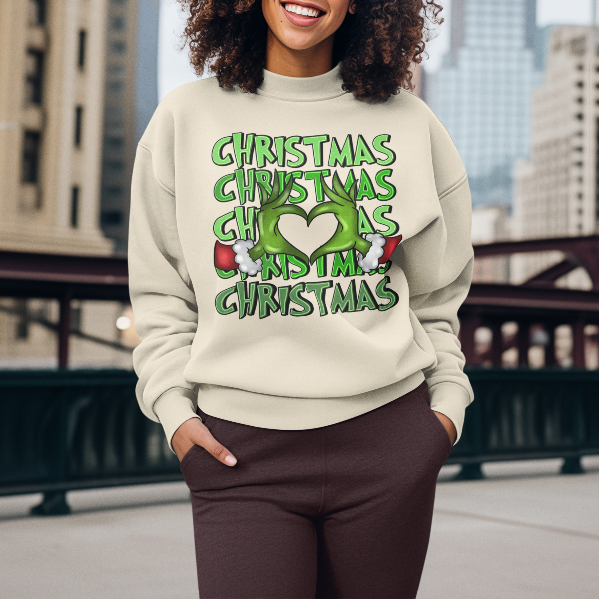Christmas Grinch Sweatshirt - VYBE