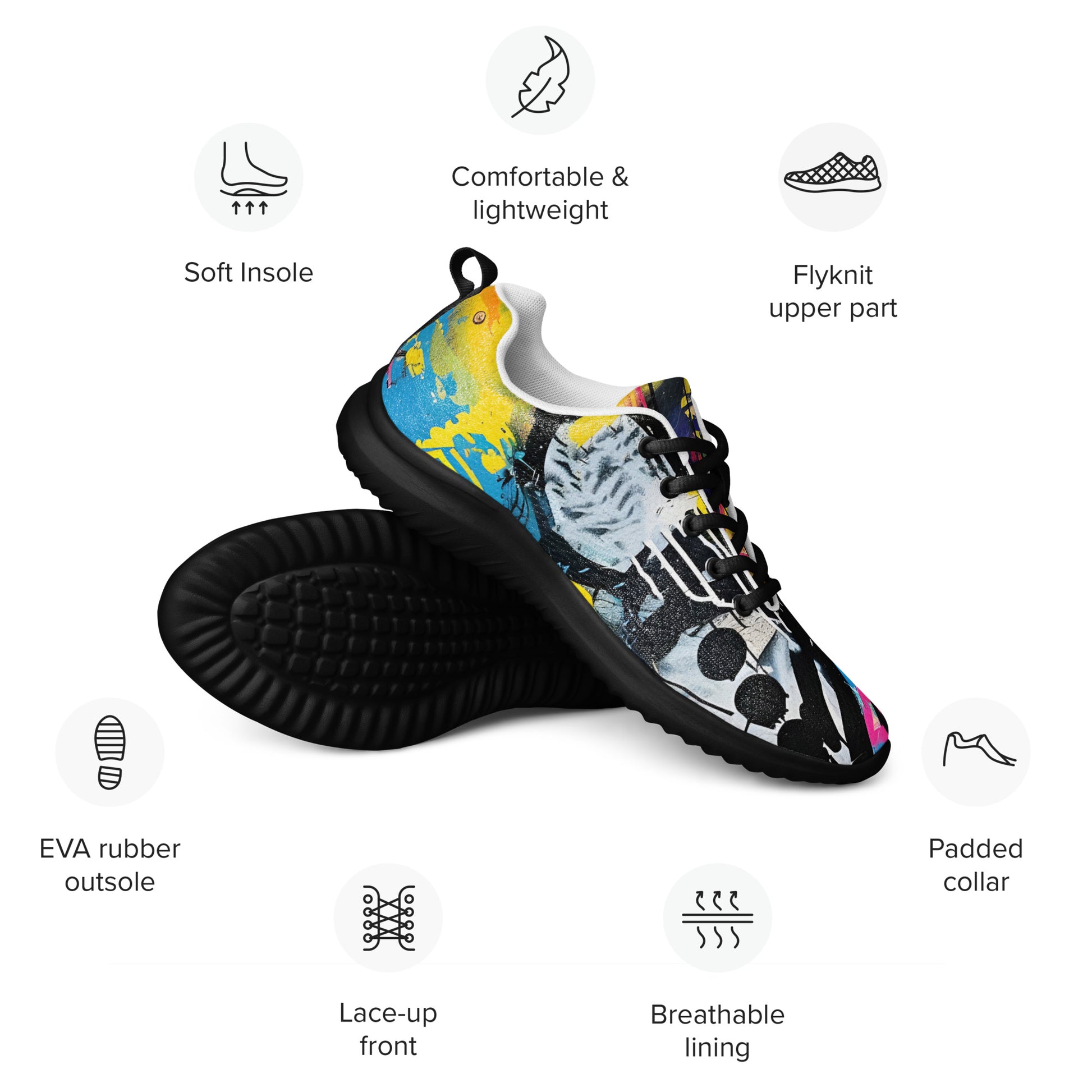 Women’s Graffiti Style Athletic Shoes - VYBE