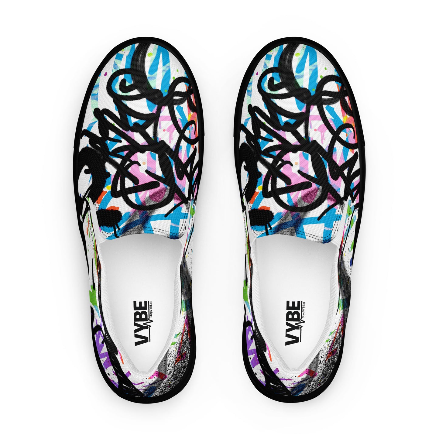 Men’s Graffiti Slip-On Canvas Shoes - VYBE