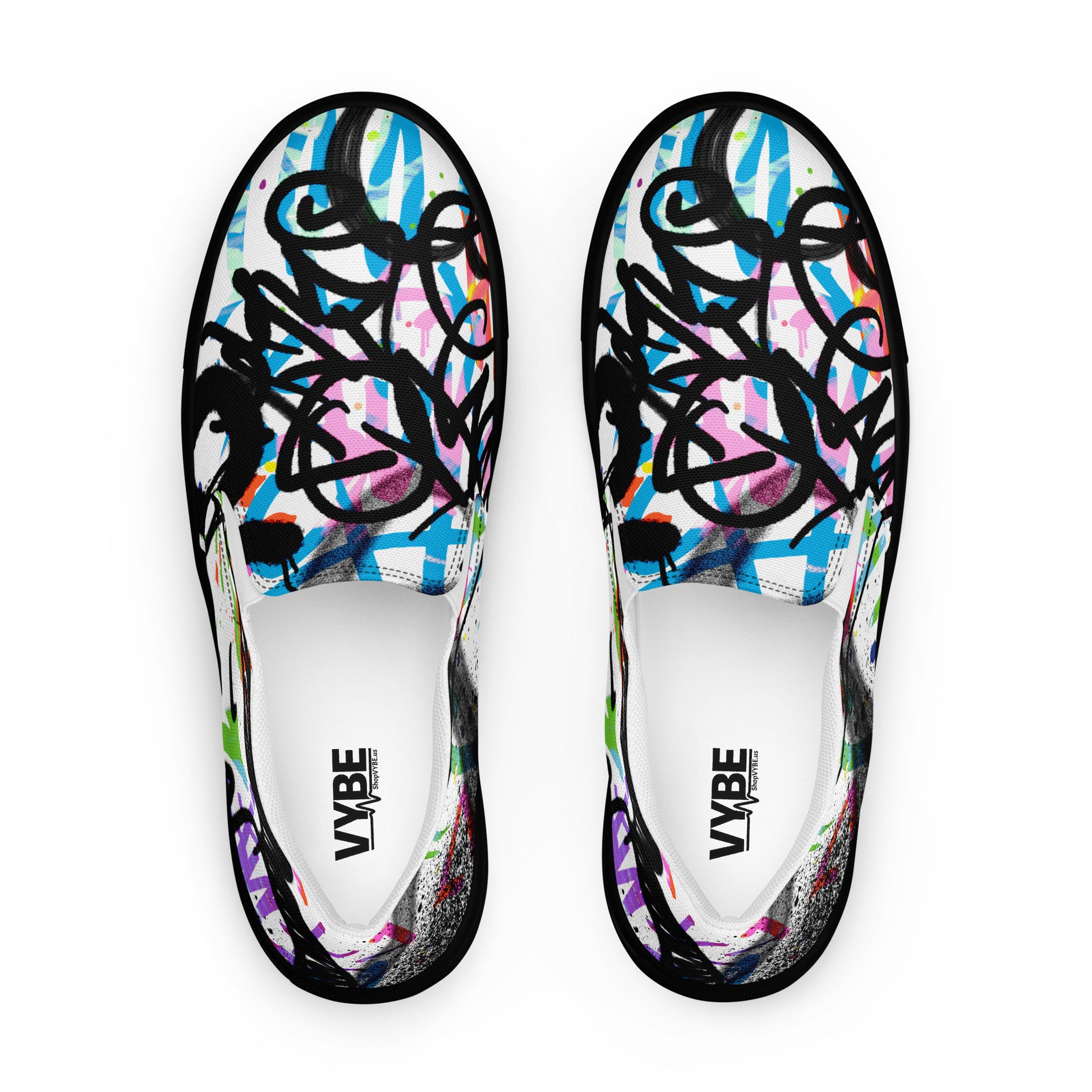 Men’s Graffiti Slip-On Canvas Shoes - VYBE