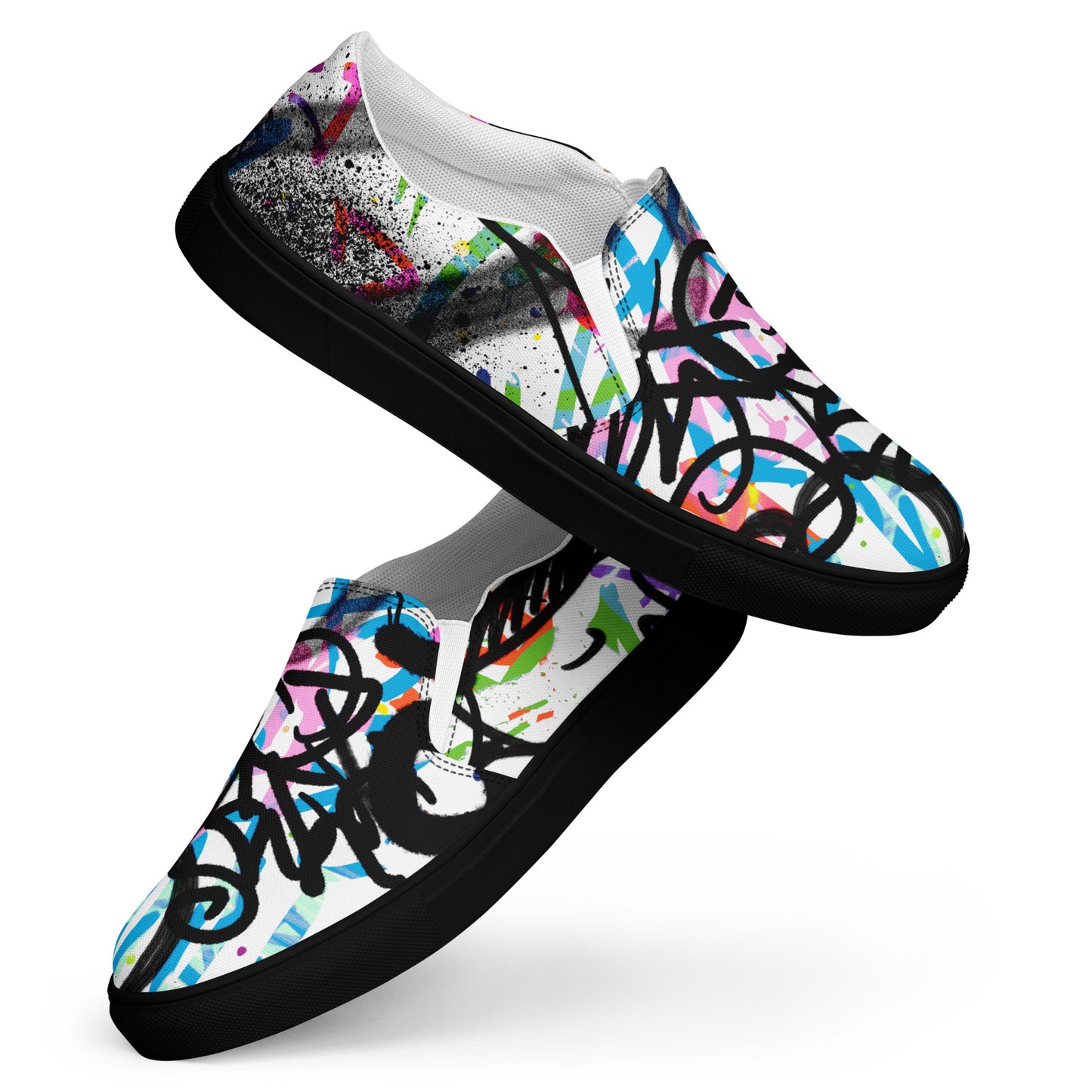 Men’s Graffiti Slip-On Canvas Shoes - VYBE