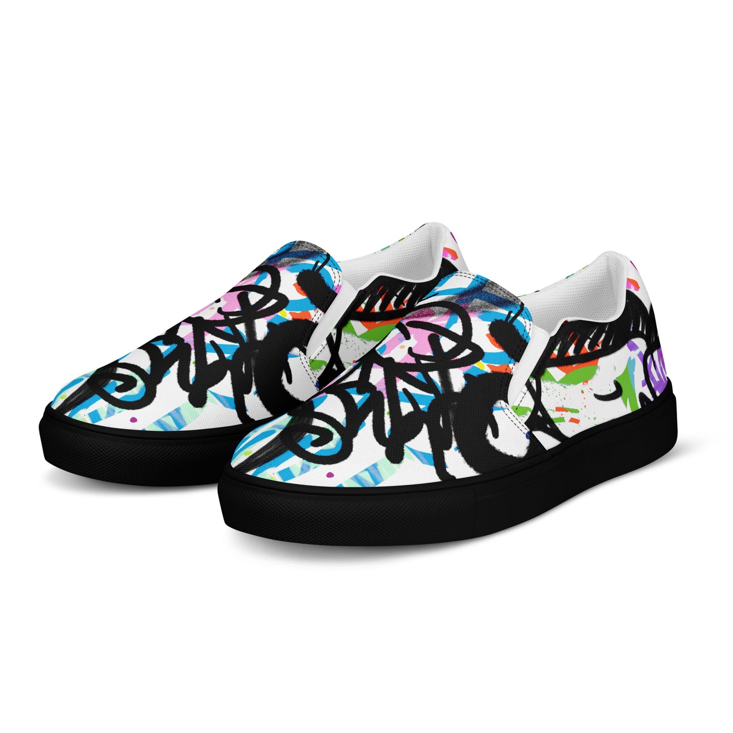 Women’s Graffiti slip-on canvas shoes - VYBE