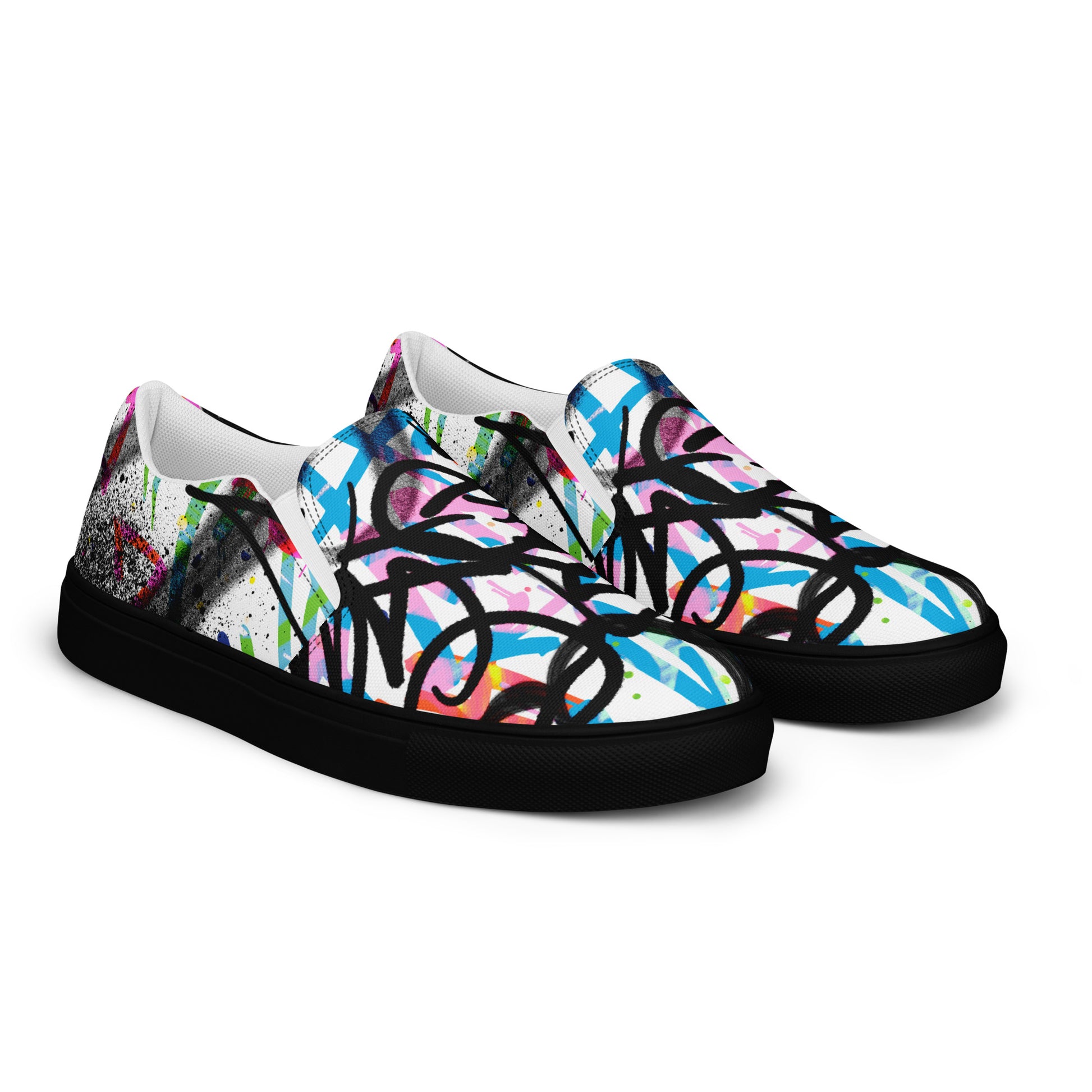 Women’s Graffiti slip-on canvas shoes - VYBE