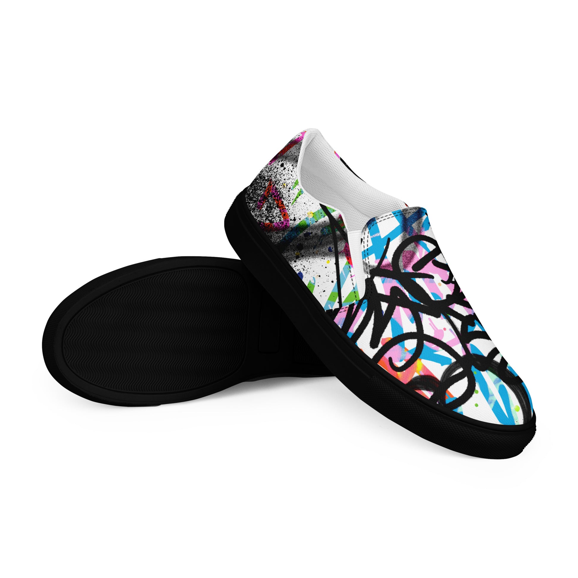 Men’s Graffiti Slip-On Canvas Shoes - VYBE
