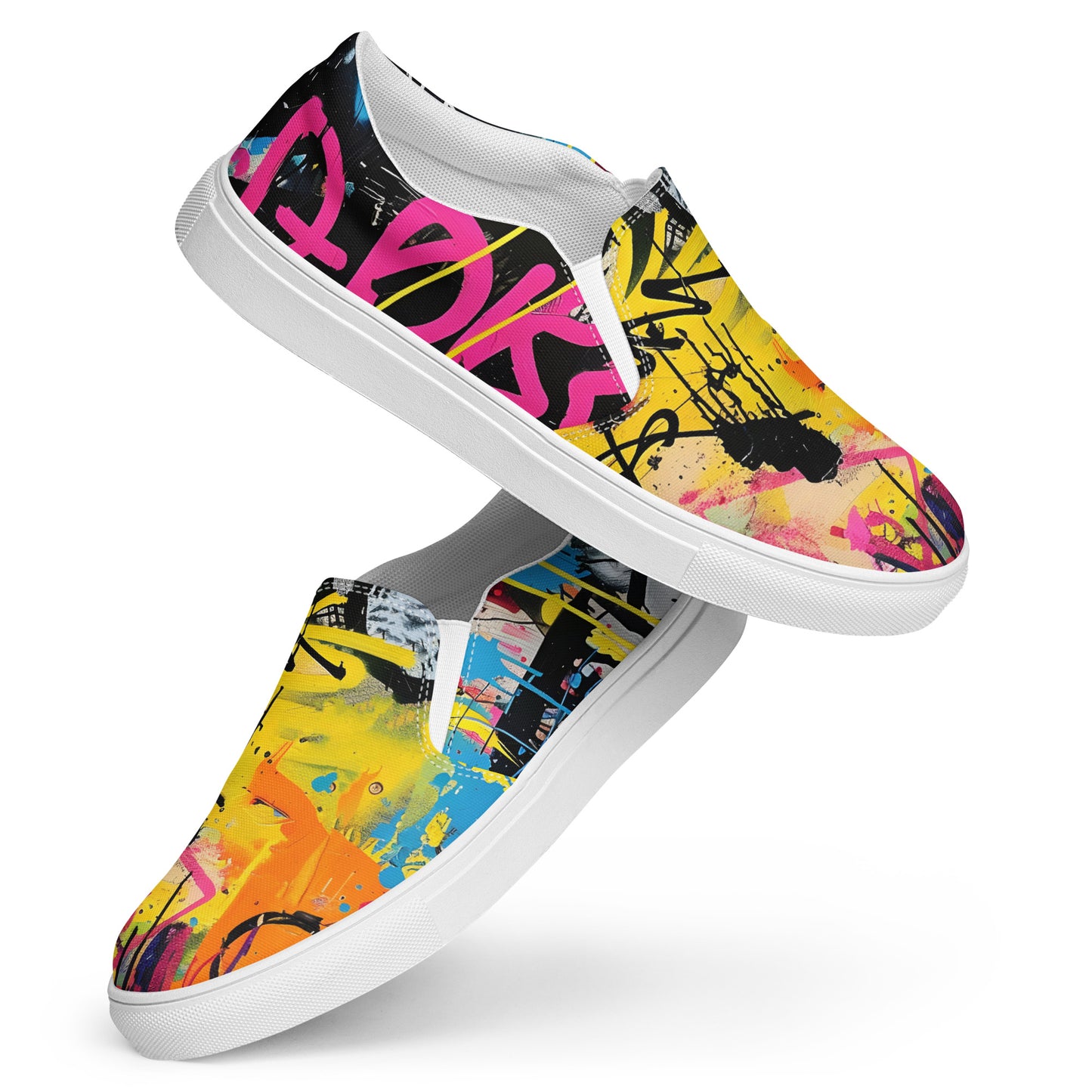 Women’s Graffiti slip-on canvas shoes - VYBE