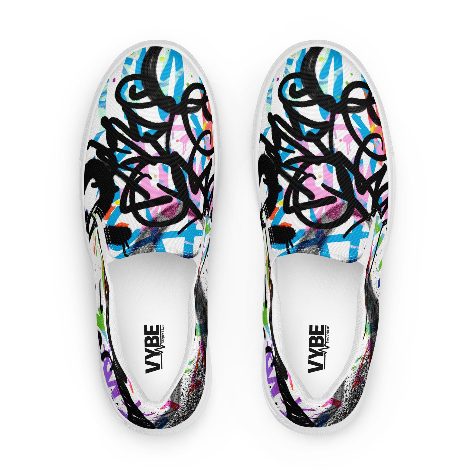 Men’s Graffiti Slip-On Canvas Shoes - VYBE