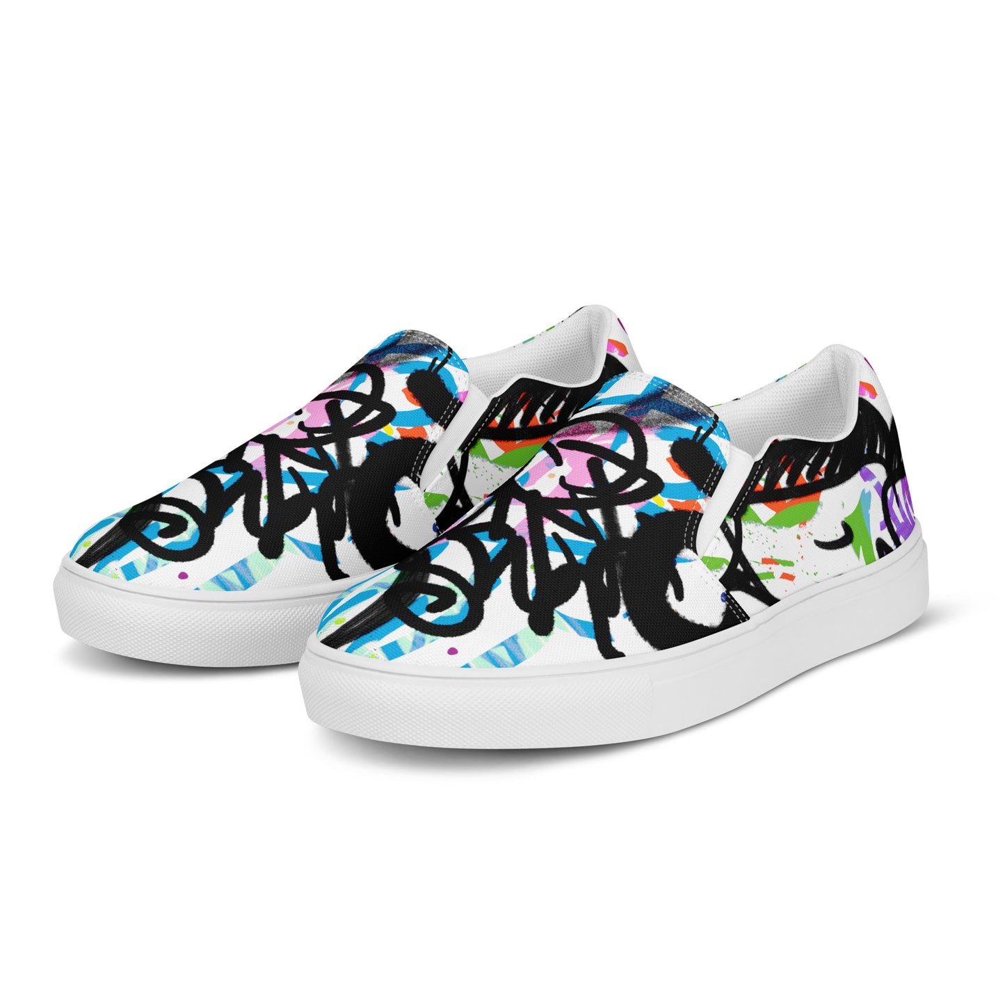 Women’s Graffiti slip-on canvas shoes - VYBE