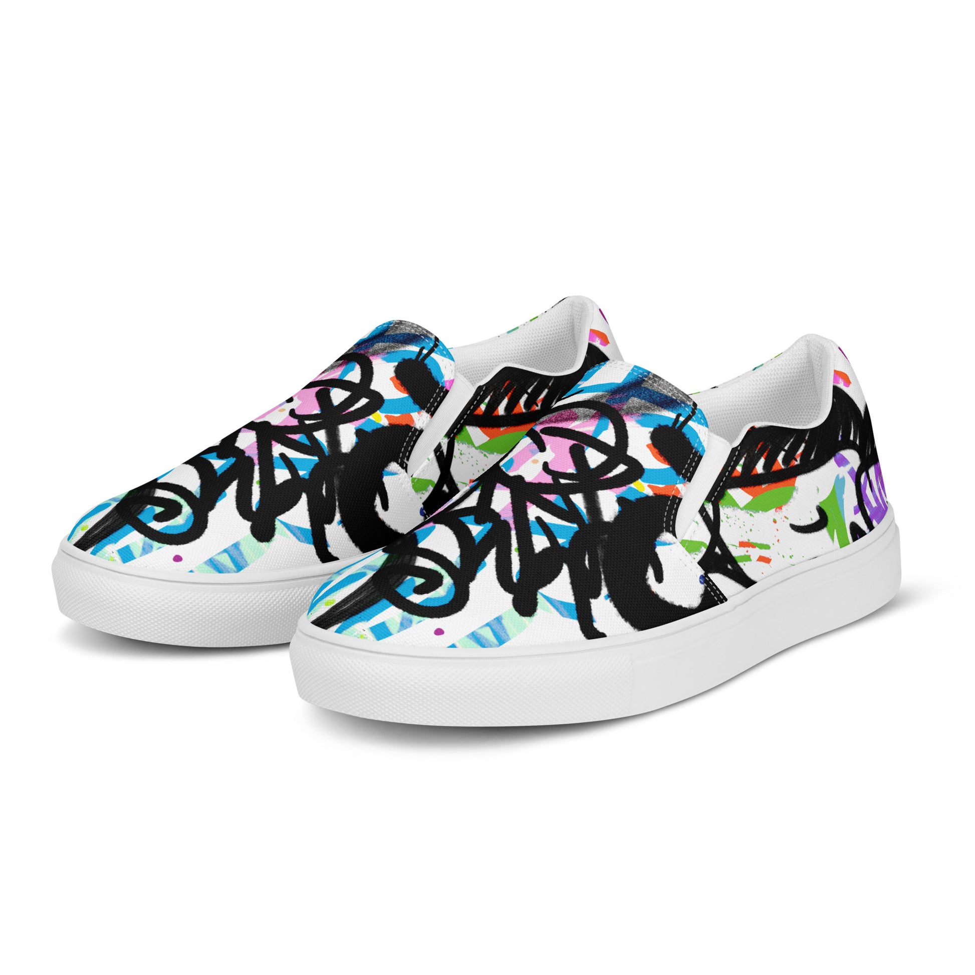 Women’s Graffiti slip-on canvas shoes - VYBE