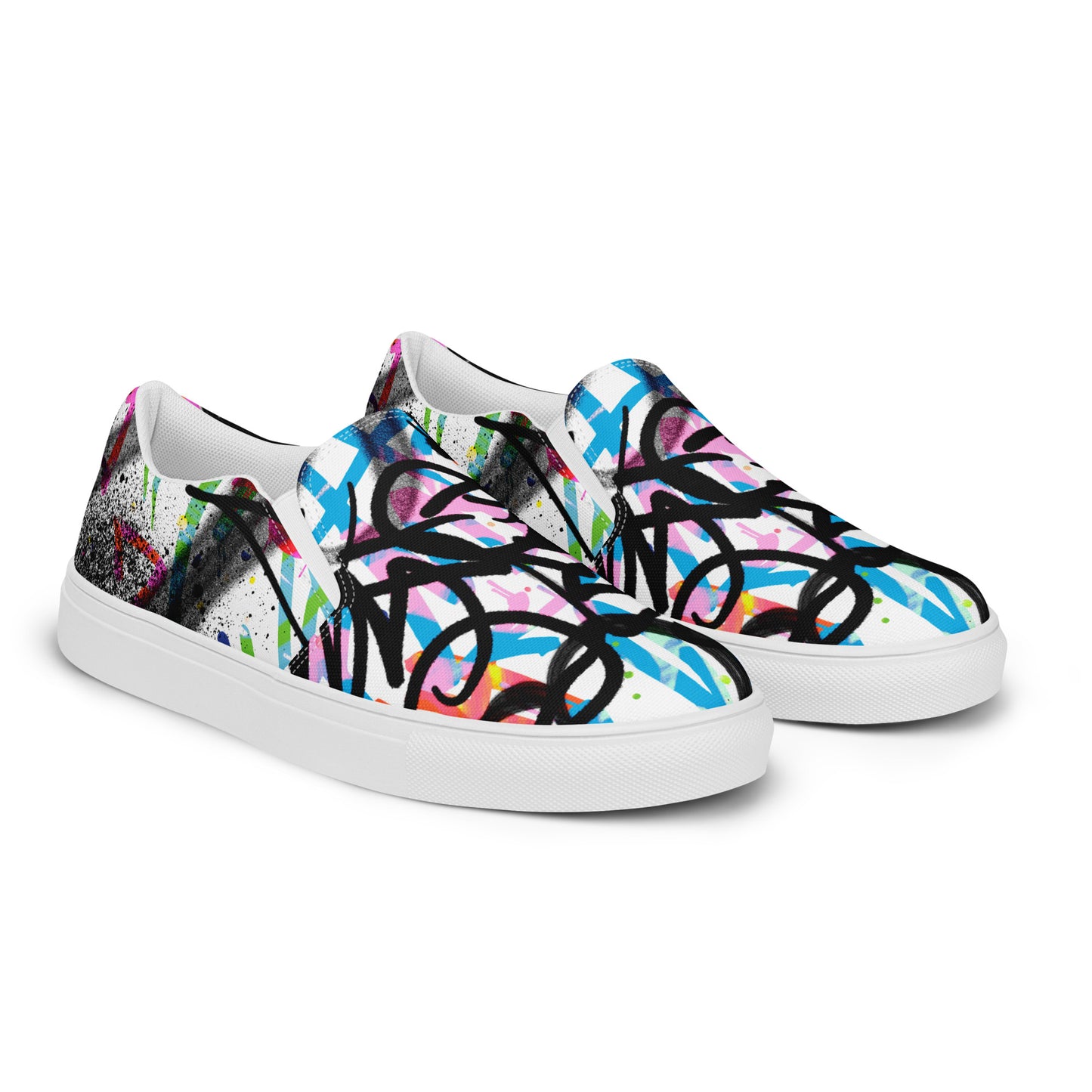 Women’s Graffiti slip-on canvas shoes - VYBE