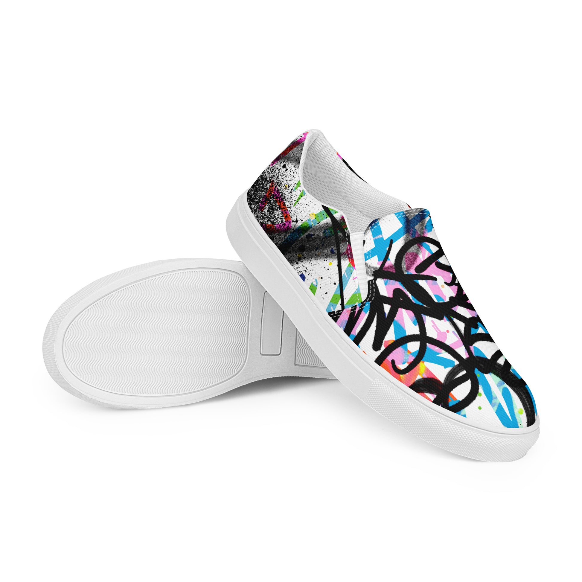 Women’s Graffiti slip-on canvas shoes - VYBE